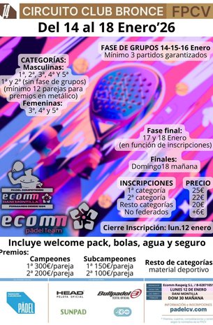 CIRCUITO CLUB ECOMM PADEL CLUB